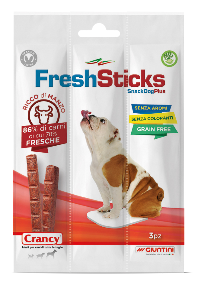 Crancy Fresh Sticks manzo - snack cani (1 conf.x 30 pz.)